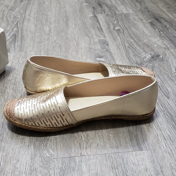 Wanted * Linea Gold Espadrilles * Sz 8.5 - Picture 6 of 9